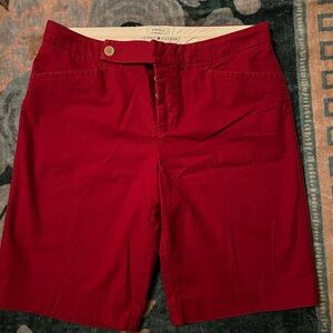 Tommy Hilfiger Women’s Bold Red Flat Front Shorts